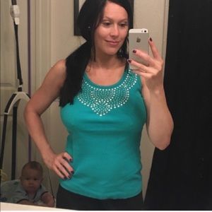 Dress top vneck sleeveless tank ribbed top